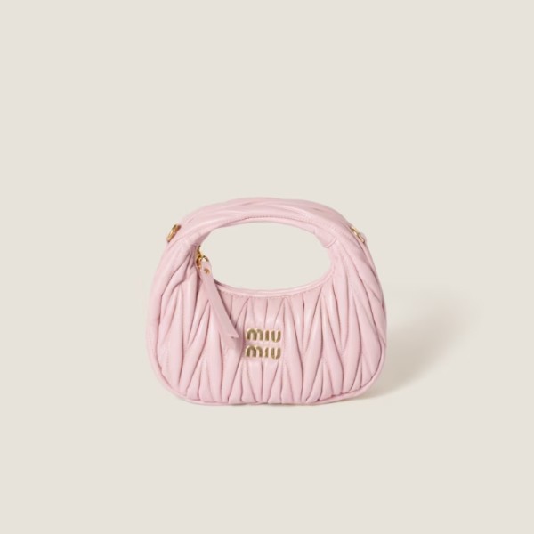 MiuMIu 미우미우 완더 마테라쎄 나파 가죽 호보 미니 백