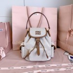MiuMiu 미우미우 캔버스 및 가죽 백팩