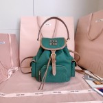 MiuMiu 미우미우 캔버스 및 가죽 백팩